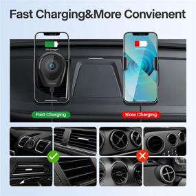 img 2 attached to Magnetic Wireless Car Charger with Upgraded Clip: Fast Charging Car Phone Holder for Apple iPhone 13/12/Pro Max/Mini, Strong Power and Secure Air Vent Clamp