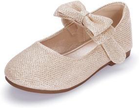 img 4 attached to Hehainom Toddler Little Ballet Patent Girls' 🩰 Flats: Stylish & Supportive Shoes for your Little Dancer