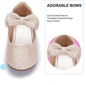 img 1 attached to Hehainom Toddler Little Ballet Patent Girls' 🩰 Flats: Stylish & Supportive Shoes for your Little Dancer