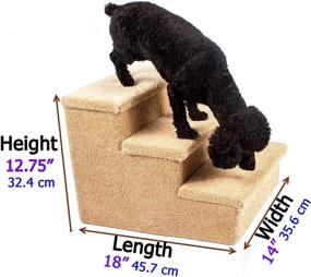 img 2 attached to 🐾 Convenient Pet Stairs for Cats & Dogs - Penn-Plax 3-Step Carpeted Design - Supports up to 150 LBS