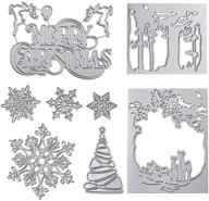 🎄 merry christmas die cuts for card making - metal cutting dies snowflake tree embossing dies for scrapbooking, diy album, paper cards, art craft decoration logo