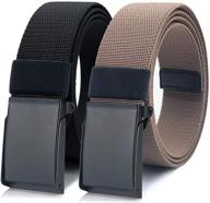 elastic stretch belt 2: the perfect casual military men's accessory and belt combo logo