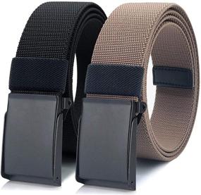 img 4 attached to Elastic Stretch Belt 2: The Perfect Casual Military Men's Accessory and Belt Combo