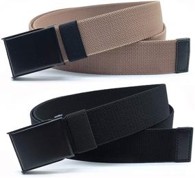 img 3 attached to Elastic Stretch Belt 2: The Perfect Casual Military Men's Accessory and Belt Combo