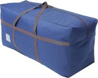 large blue duffel storage premium quality logo