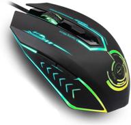 🖱️ wired gaming mouse by uhuru - usb computer mice with 6 programmable buttons, up to 4800 dpi, 7 backlight modes - ergonomic rgb gaming mouse for laptop pc gamers logo