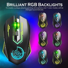 img 3 attached to 🖱️ Wired Gaming Mouse by UHURU - USB Computer Mice with 6 Programmable Buttons, Up to 4800 DPI, 7 Backlight Modes - Ergonomic RGB Gaming Mouse for Laptop PC Gamers