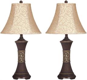 img 2 attached to 💡 Signature Design by Ashley Mariana Antique Table Lamp Set: Elegant Pair with Vintage Charm, 28.5", Antique Brown - Perfect Lighting Décor for Any Room