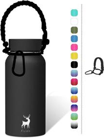 img 4 attached to Slo Life Stainless Steel Water Bottle - Wide Mouth Vacuum Insulated Double Wall Sport Bottle - Ideal for Travel & Camping - Multiple Colors Available