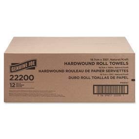 img 1 attached to 🧻 Genuine Joe GJO22200 Hard Wound Roll Towel Case - 350ft x 7-8/9" - Natural (Pack of 12)