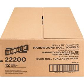 img 2 attached to 🧻 Genuine Joe GJO22200 Hard Wound Roll Towel Case - 350ft x 7-8/9" - Natural (Pack of 12)