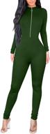 👗 zilezile women's bodycon sleeve jumpsuit - womens clothing for jumpsuits, rompers, and overalls logo