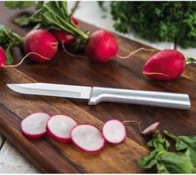 img 1 attached to 🔪 Rada Cutlery S01 Paring Knife Set - 3 Knives with Stainless Steel Blades and Brushed Aluminum Handle, Made in The USA, Sizes: 7 1/8", 6 3/4", 6 1/8" - Silver