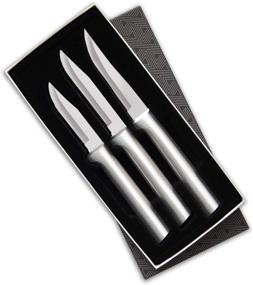 img 4 attached to 🔪 Rada Cutlery S01 Paring Knife Set - 3 Knives with Stainless Steel Blades and Brushed Aluminum Handle, Made in The USA, Sizes: 7 1/8", 6 3/4", 6 1/8" - Silver