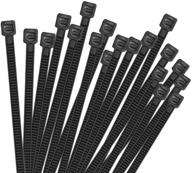 🔗 tevado 100 pack cable zip ties: heavy duty 12 inch, premium plastic wire ties with 50lbs tensile strength - multi-purpose self-locking black nylon zip ties for indoor & outdoor use logo