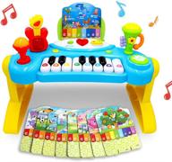 мини-фортепиано mochoog для малышей с возможностью изучения английского и испанского языков и режимов музыки - лучшие подарки на день рождения для девочек и мальчиков от 2 до 5 лет. логотип