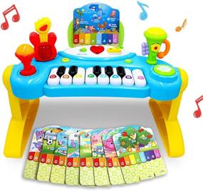 img 4 attached to Мини-фортепиано Mochoog для малышей с возможностью изучения английского и испанского языков и режимов музыки - лучшие подарки на день рождения для девочек и мальчиков от 2 до 5 лет.