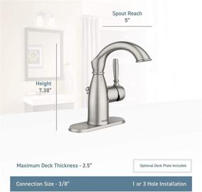 img 3 attached to 💧 Moen Centerset Single Handle Bathroom Mediterranean - Sleek and Stylish Faucet for a Touch of Mediterranean Charm