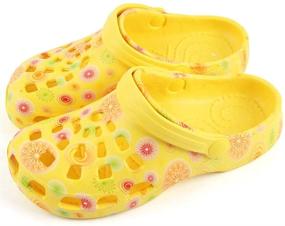img 4 attached to 👟 Comfortable and Stylish Toddler Sandals: TIMETERNY Lightweight Boys' Shoes in Clogs & Mules
