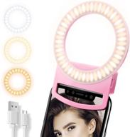 📸 moleve selfie ring light: 56 leds, 3 modes & 3 adjustable brightness, rechargeable for phone makeup and photography logo