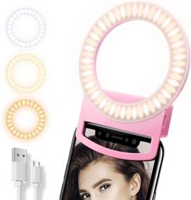 img 4 attached to 📸 Moleve Selfie Ring Light: 56 LEDs, 3 Modes & 3 Adjustable Brightness, Rechargeable for Phone Makeup and Photography