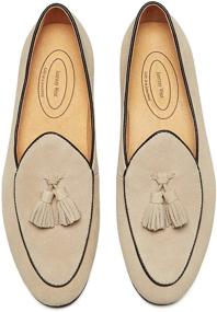 img 3 attached to Classy and Comfortable: Journey West Belgian Loafers in Genuine Leather