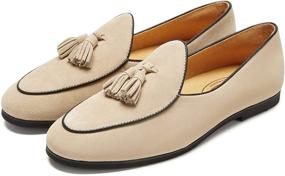img 4 attached to Classy and Comfortable: Journey West Belgian Loafers in Genuine Leather