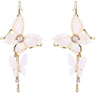 butterfly crystal earrings lifelike pendant logo