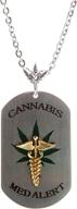 cannabis medical stainless pendant stainless logo