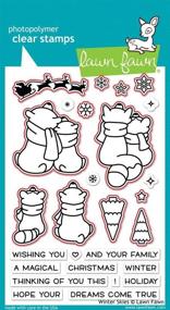 img 1 attached to 🌲 Bundle: Lawn Fawn Winter Skies Clear Stamps and Matching Lawn Cuts Custom Craft Dies (LF1763, LF1764)