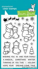 img 3 attached to 🌲 Bundle: Lawn Fawn Winter Skies Clear Stamps and Matching Lawn Cuts Custom Craft Dies (LF1763, LF1764)