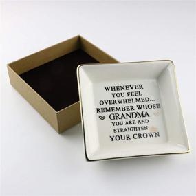 img 3 attached to 🎁 JoycuFF Grandma Gifts: Nana from Granddaughter Inspirational Jewelry Trinket Tray for Grandmother's Birthday