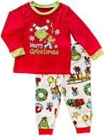 🎅 grinch kids unisex fleece pajama set for toddlers logo