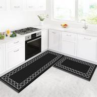 mattitude kitchen mat set - 2pcs comfort cushioned anti-fatigue mats for sink, office, kitchen - non-slip, waterproof memory foam rugs logo