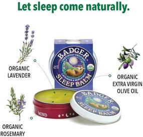 img 2 attached to 🌙 Badger - Sleep Balm with Lavender & Bergamot, Natural Sleep Aid, Aromatherapy Balm for Children and Adults, Relaxing Night Balm, Organic Sleep Balm, 2 oz