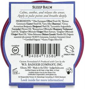 img 3 attached to 🌙 Badger - Sleep Balm with Lavender & Bergamot, Natural Sleep Aid, Aromatherapy Balm for Children and Adults, Relaxing Night Balm, Organic Sleep Balm, 2 oz