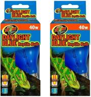 🐢 zoo med 2 pack daylight blue reptile bulb - 40 watts: enhancing reptile habitat with optimal lighting logo