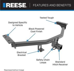 img 2 attached to 🚗 Reese Towpower Trailer Hitch Class III, 2 in. Receiver for Select Volkswagen Tiguan Models