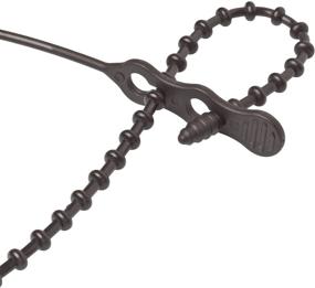 img 1 attached to 🔗 Gardner Bender 46-12BEADBK: 12-Inch Beaded Cable Tie Wrap, 70 lb Strength, 40-Pack Black – Reusable, Adjustable Wire and Cord Management