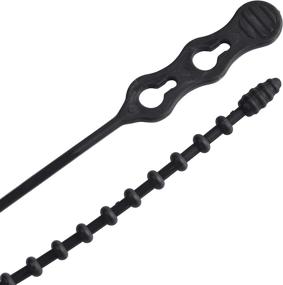 img 2 attached to 🔗 Gardner Bender 46-12BEADBK: 12-Inch Beaded Cable Tie Wrap, 70 lb Strength, 40-Pack Black – Reusable, Adjustable Wire and Cord Management