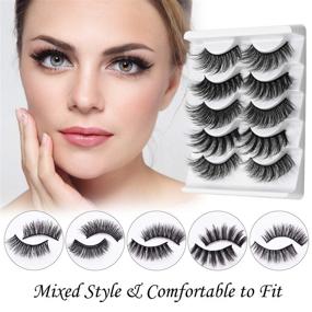 img 3 attached to 👀 InBrave Magnetic Eyelashes with Eyeliner: 6D Reusable False Lashes & Liner for a Natural Look - No Glue Needed (5 Pairs)