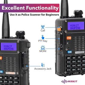 img 2 attached to 📻 Радио Mirkit Baofeng UV-5R MK5 8W максимальная мощность 2021 1800mAh Аналоговый Полицейский Сканер, Гоночный Сканер, Экстренное Радио, Пожарный Сканер для домашнего использования + Li-Ion Аккумуляторная батарея.