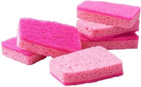 img 3 attached to Dawn Gentle Scrubber Sponges, 6 Pack, Pink: Efficient Cleaning Solution for All Surfaces