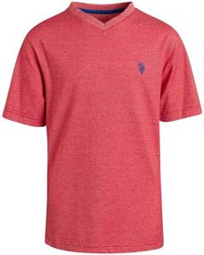 img 1 attached to Стильная коллекция футболок для мальчиков U S Polo Assn для верхней одежды, футболок и рубашек.