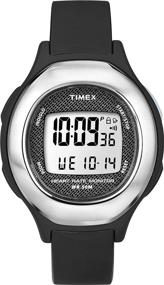 img 1 attached to Stay Fit with Timex Strapless Heart Rate Monitor Midsize Watch in Black (Mid-Size) - Unisex