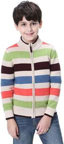 img 3 attached to Boy Striped Sweater Cardigan Long Sleelve