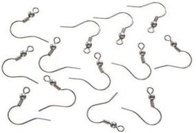 img 1 attached to 🐟 Nickel-Free Silver Fish Hook or French Hook Earring Wires: 1 inch, 12 pcs/pkg