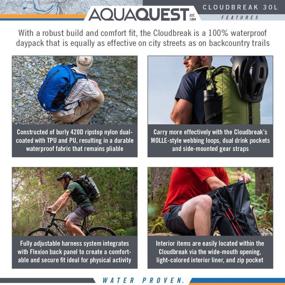 img 1 attached to 💦 Aqua Quest Cloudbreak Waterproof Backpack: 30L DryBag Daypack for Outdoor Adventures & Travel in Any Weather