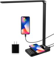 💡 enhance your workspace with the eastar led desk lamp: wireless charger, usb charging port, eye-caring & modern design, 5 lighting modes, touch control & timer логотип