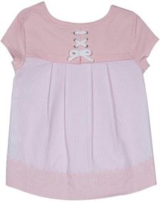 img 1 attached to Nautica Little Sleeve Fashion Stripes Girls' Clothing for Tops, Tees & Blouses